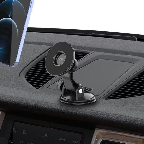 TECH-PROTECT N50 MAGNETIC MAGSAFE DASHBOARD & VENT CAR MOUNT BLACK - Image 6