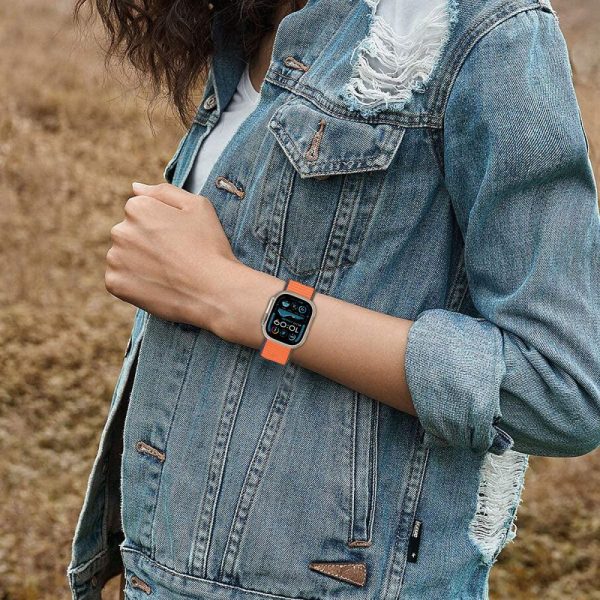 TECH-PROTECT NYLON APPLE WATCH 6 / 7 / 8 / 9 / 10 / SE / ULTRA 1 / 2 (44 / 45 / 46 / 49 MM) KUMQUAT - Image 2