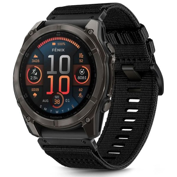 TECH-PROTECT NYLON CLASSIC GARMIN FENIX 5 / 6 / 6 PRO / 7 / 8 (47 MM) / E BLACK - Image 3