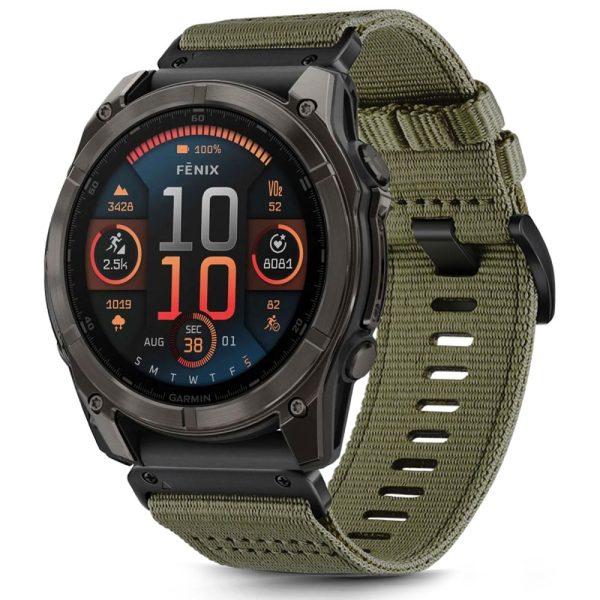 TECH-PROTECT NYLON CLASSIC GARMIN FENIX 5 / 6 / 6 PRO / 7 / 8 (47 MM) / E OLIVE GREEN - Image 3