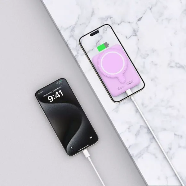 Power Bank MagSafe Tech-Protect PB10 LifeMag 5000mAh Lilac - Image 6