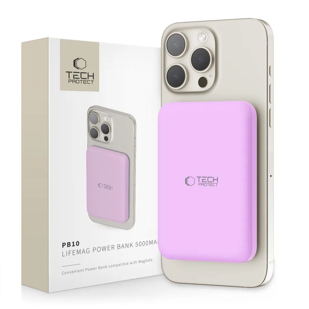 Power Bank MagSafe Tech-Protect PB10 LifeMag 5000mAh Lilac