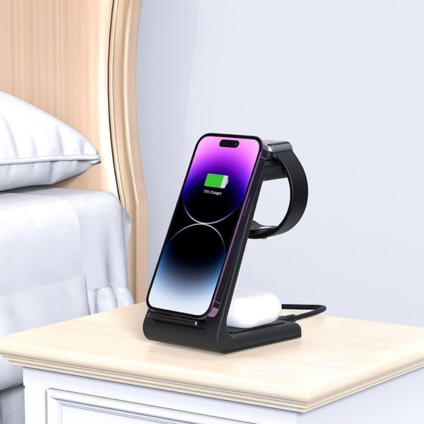 TECH-PROTECT QI15W-A36 3IN1 WIRELESS CHARGER FOR APPLE BLACK - Image 6