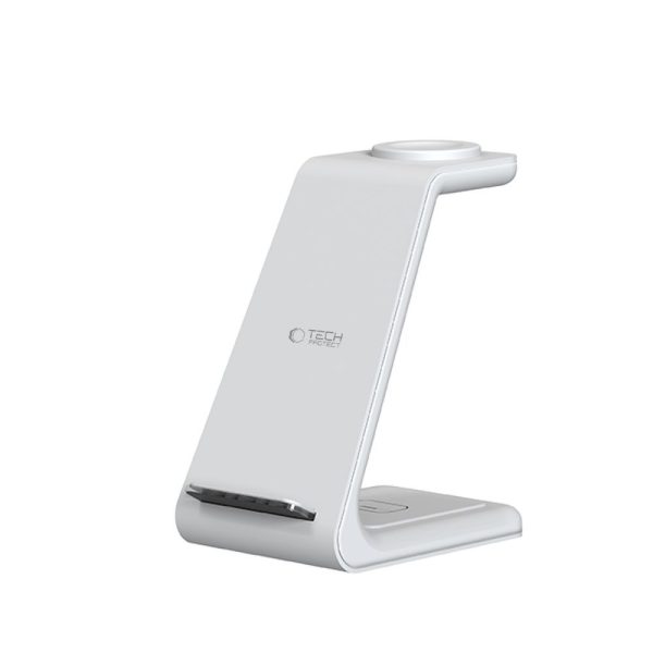 TECH-PROTECT QI15W-A36 3IN1 WIRELESS CHARGER FOR APPLE WHITE - Image 3