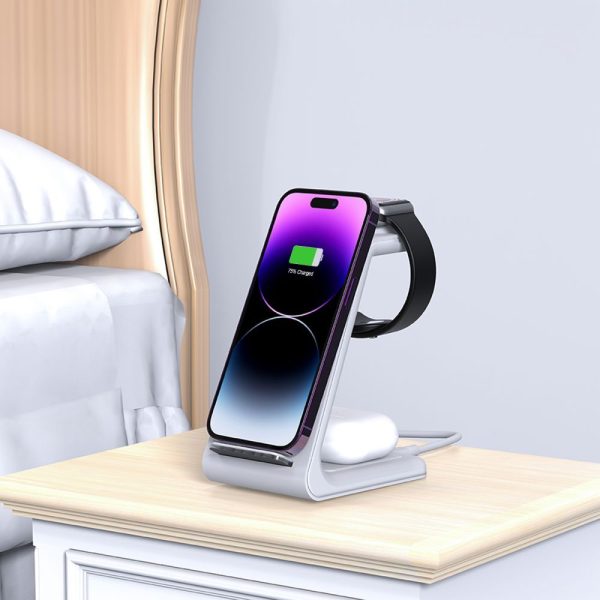 TECH-PROTECT QI15W-A36 3IN1 WIRELESS CHARGER FOR APPLE WHITE - Image 6