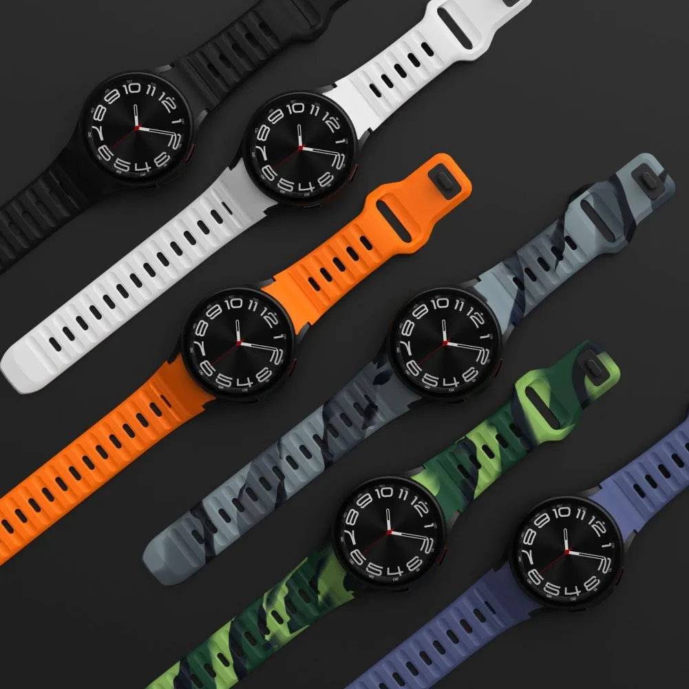 Λουράκι Samsung Galaxy Watch 4 / 5 / 6 / 7 / FE Tech-Protect Silicone Line Black - Image 3