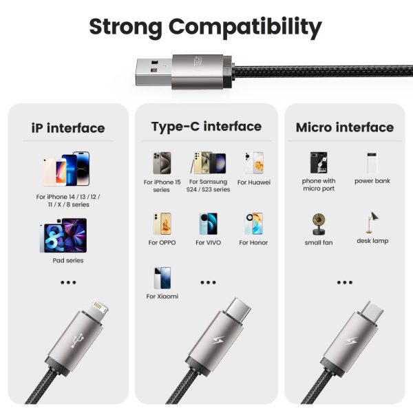 Tech-Protect Ultraboost 3-in-1 3.5A 1m (Lightning & Type-C & Micro-USB) - Image 8