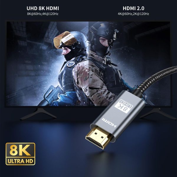 TECH-PROTECT ULTRABOOST HDMI 2.1 CABLE 4K 120HZ / 8K 60HZ 100CM BLACK - Image 2