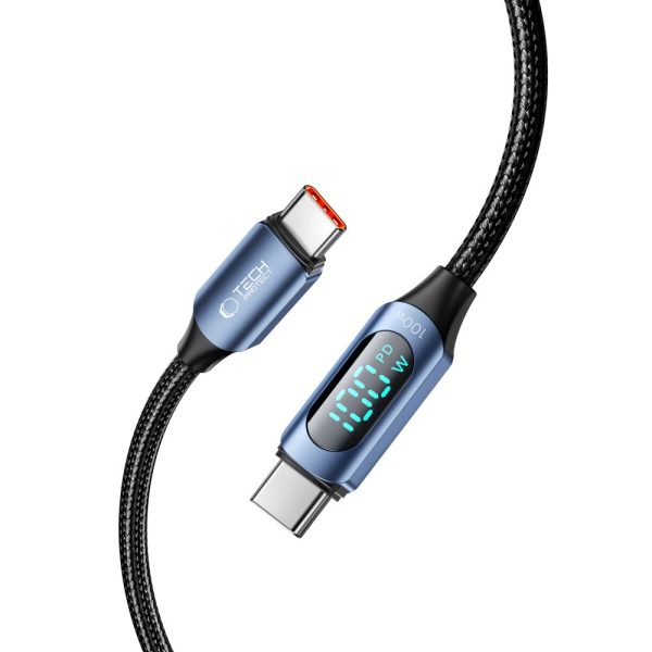 TECH-PROTECT ULTRABOOST LED TYPE-C CABLE PD100W/5A 200CM BLUE - Image 2