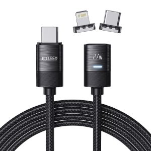 TECH-PROTECT ULTRABOOST MAGNETIC CABLE LIGHTNING & TYPE-C PD27W/3A 200CM BLACK