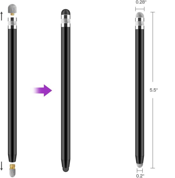 TECH-PROTECT USP100 4-TIP TOUCH STYLUS PEN BLACK - Image 3