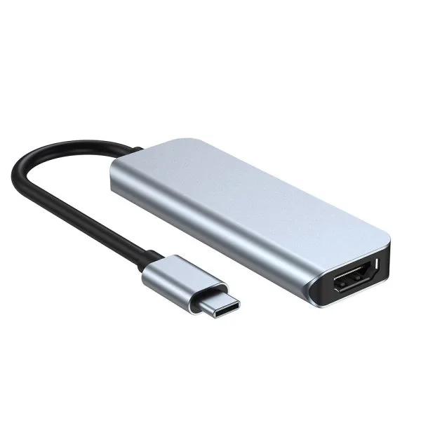 USB-C Hub Tech-Protect V2 4 σε 1 με HDMI, USB-A και USB-C PD Grey - Image 4