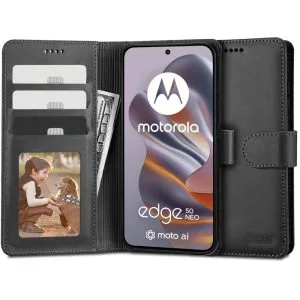 Θήκη Motorola Edge 50 Neo Edge 60 Neo Tech-Protect Wallet Black