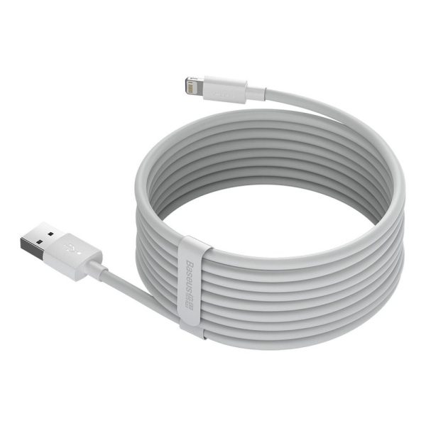 Baseus Cable USB A to Lightning 2,4A Wisdom TZCALZJ-02 2 pcs 1,5m White - Image 7