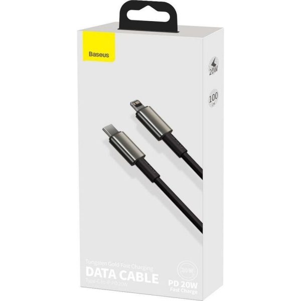 Baseus Cable  Type C to Lightning PD 20W Tungsten Gold CATLWJ-01 2 m black - Image 5