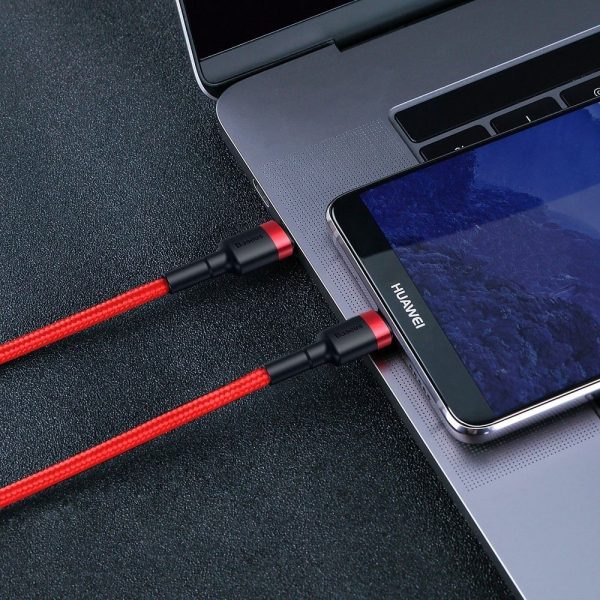 Baseus Cable Type C to Type C PD 3A 60W Cafule CATKLF-G09 1m Red - Image 4