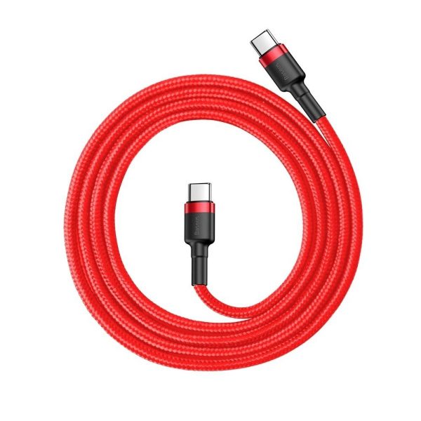 Baseus Cable Type C to Type C PD 3A 60W Cafule CATKLF-G09 1m Red - Image 6