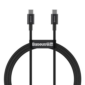 BASEUS cable Type C to Type C PD100W Power Delivery Superior Series Fast Charging CATYS-B01 1 meter black