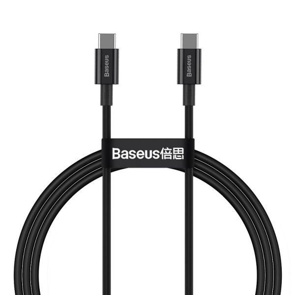 BASEUS cable Type C to Type C PD100W Power Delivery Superior Series Fast Charging CATYS-B01 1 meter black