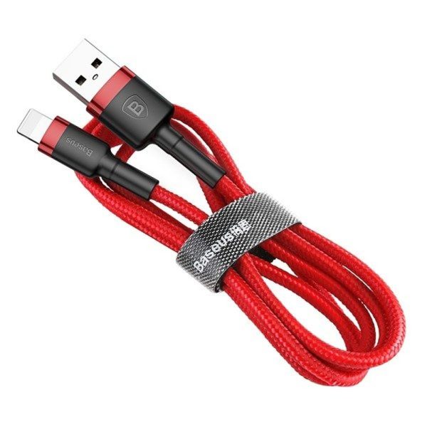 Baseus Cable USB A to Lightning 2,4A Cafule CALKLF-B09 1m Red Black - Image 4