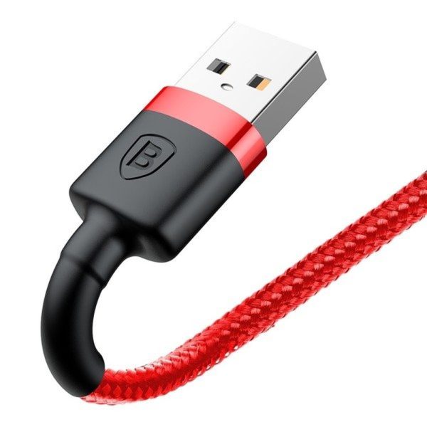 Baseus Cable USB A to Lightning 2,4A Cafule CALKLF-B09 1m Red Black - Image 5