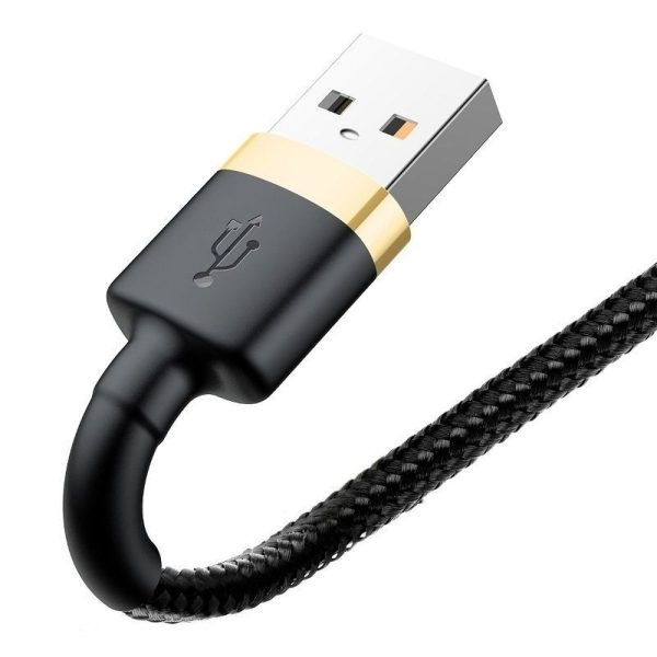 Baseus Cable USB A to Lightning 2,4A Cafule CALKLF-BV1 1m Black gold - Image 4