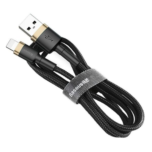 Baseus Cable USB A to Lightning 2,4A Cafule CALKLF-BV1 1m Black gold - Image 8