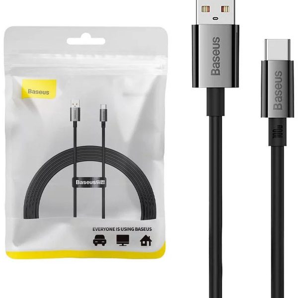 Baseus Cable USB A to Type C PD 6A 100W P10320102114-02 2m Black - Image 9