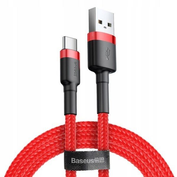 Baseus Cable USB A to Type C QC3.0 3A Cafule CATKLF-B09 0,5m Red - Image 6