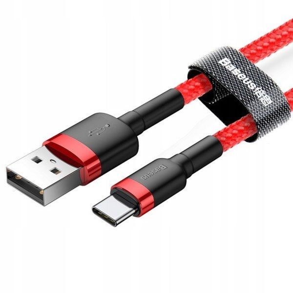 Baseus Cable USB A to Type C QC3.0 3A Cafule CATKLF-B09 0,5m Red - Image 9