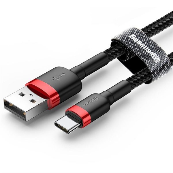 Baseus Cable USB Cafule to Type C 3A CATKLF-A91 0,5M Red-Black - Image 5