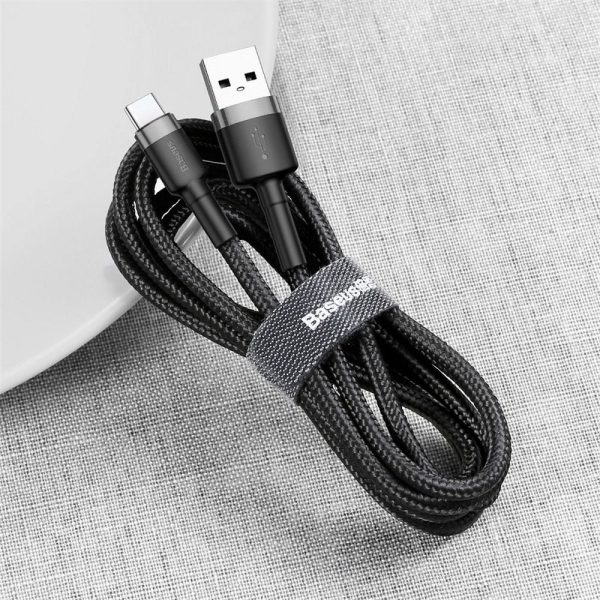 Baseus Cable USB Cafule to Type C 3A CATKLF-AG 0,5M Grey-Black - Image 7