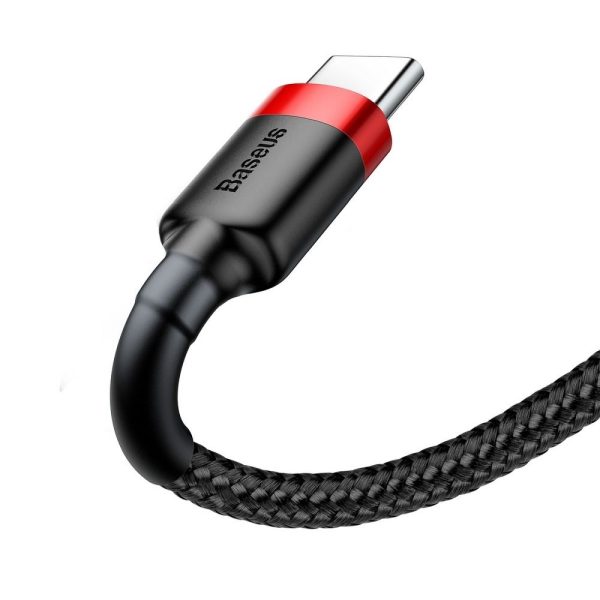 Baseus Cable USB Cafule to Type C 3A CATKLF-B91 1m 1metr Red-Black - Image 3