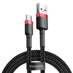 BASEUS cable USB Cafule to Type C 3A CATKLF-B91 1m 1 metr Red-Black