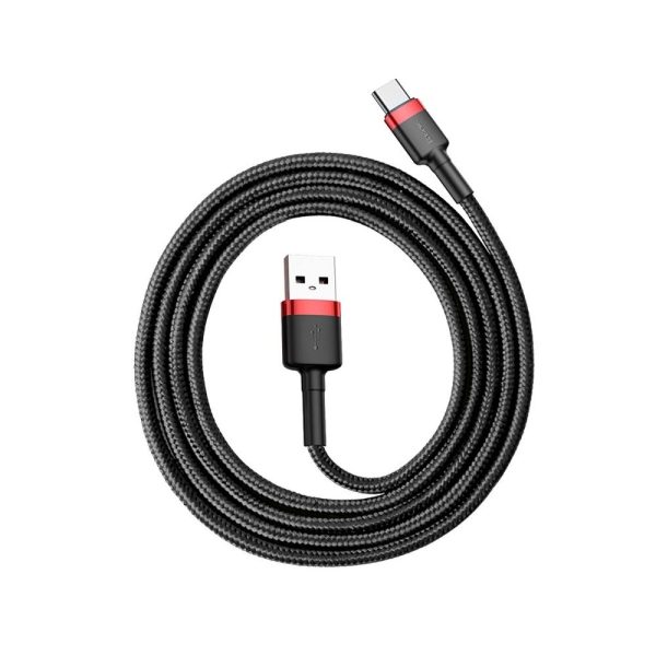 Baseus Cable USB Cafule to Type C 3A CATKLF-B91 1m 1metr Red-Black - Image 5