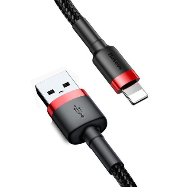 Baseus Cable USB to Apple Lightning 8-pin 2,4A Cafule CALKLF-A19 0,5m Red-Black - Image 7