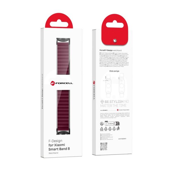 Forcell F-DESIGN FX8 strap for XIAOMI Mi Band 8 Wine - Image 7