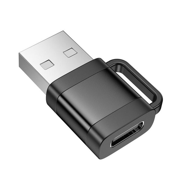 HOCO adapter OTG USB A (male) to Type C (female) 3A UA31D black - Image 3