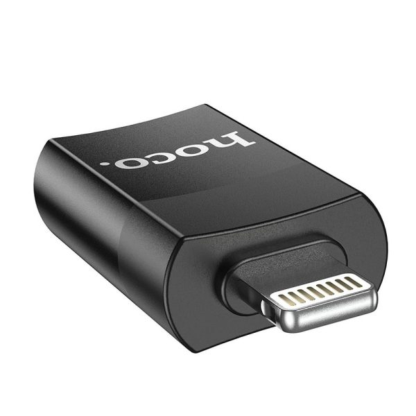 Hoco Adapter OTG from USB A (female) to Lightning 8-pin UA17 Black - Image 8