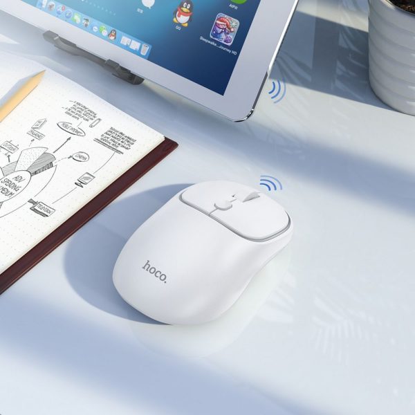 Hoco computer wireless mouse 2,4G 1600 dpi GM25 space white - Image 3