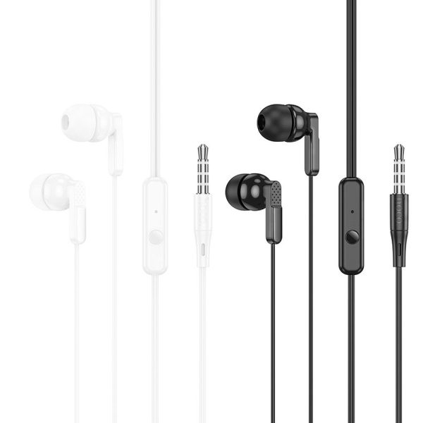 HOCO wire earphones Jack 3,5 mm with microphone M121 white - Image 6