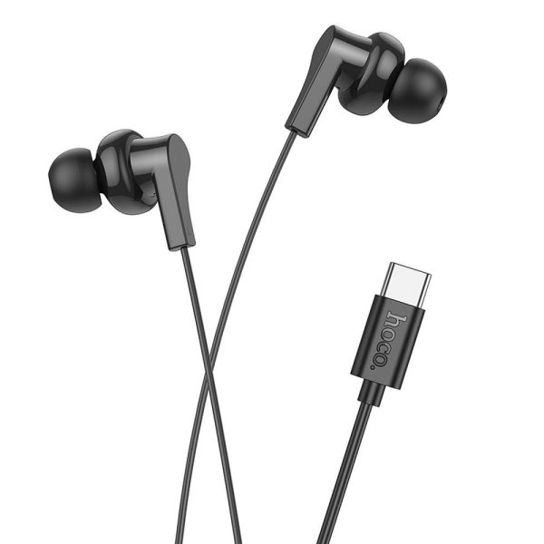 HOCO wire earphones Type C with microphone M114 black