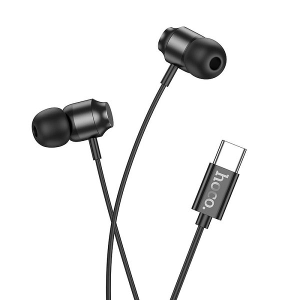 Hoco wire earphones Type C with microphone M122 black - Image 7