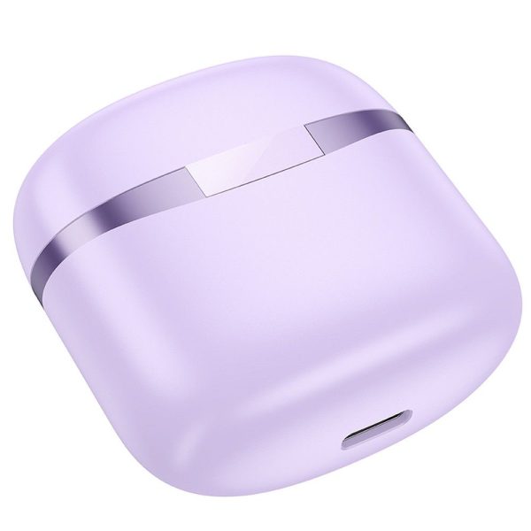 Hoco wireless Bluetooth Earphones  TWS EQ7 Purple - Image 4