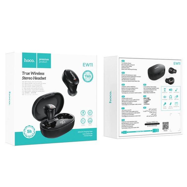 Hoco wireless Bluetooth Earphones  TWS EW11 Black - Image 10