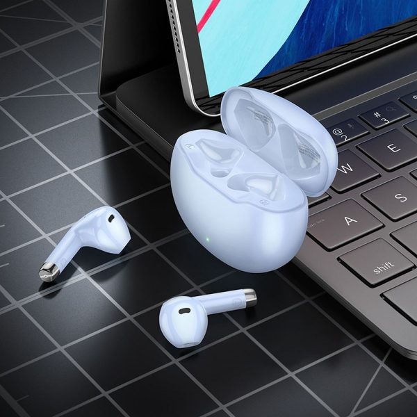 Hoco wireless Bluetooth Earphones  TWS EW61 Blue - Image 2