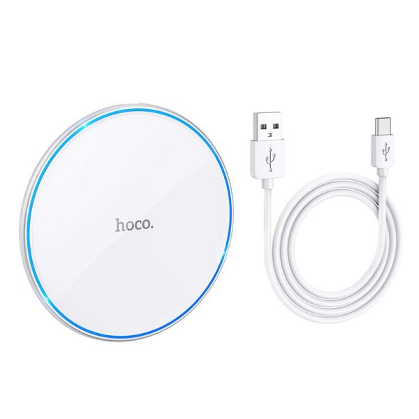 HOCO wireless charger with light 2A 15W CW6 Pro white - Image 4