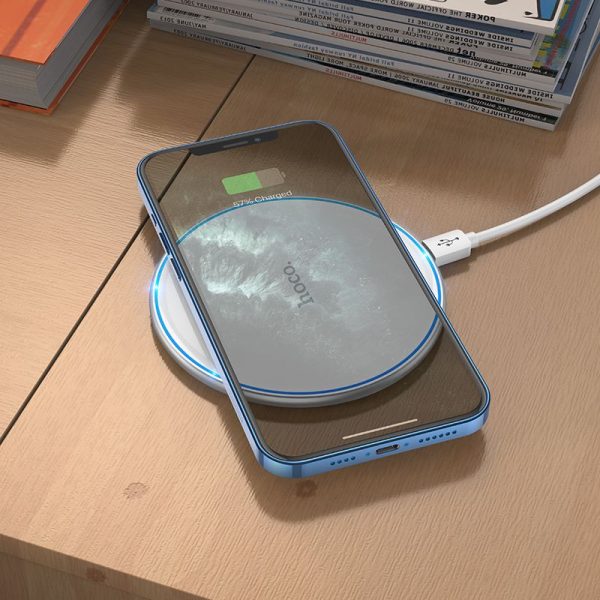 HOCO wireless charger with light 2A 15W CW6 Pro white - Image 5
