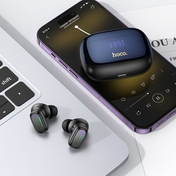 Hoco Wireless Bluetooth Headset TWS ANC + ENC EQ20 Black - Image 3