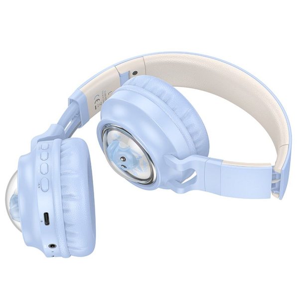 Hoco Wireless Bluetooth Headset W50 Blue - Image 2